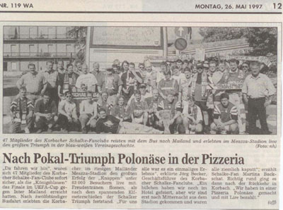 Zeitungsbericht über die Polonäse